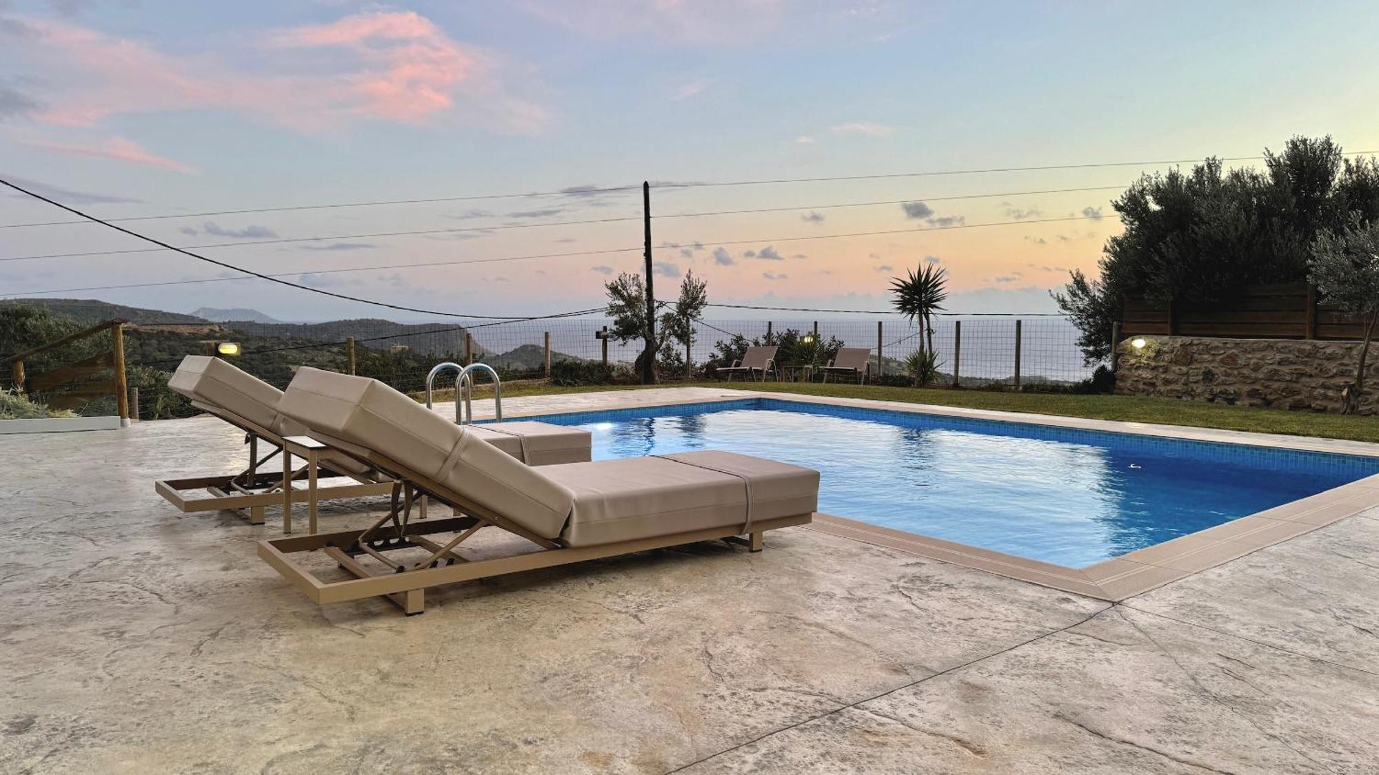 Villa Michael Triopetra Private Villa, Private Swimming Pool, Garden, Panoramic Sunset Exterior photo